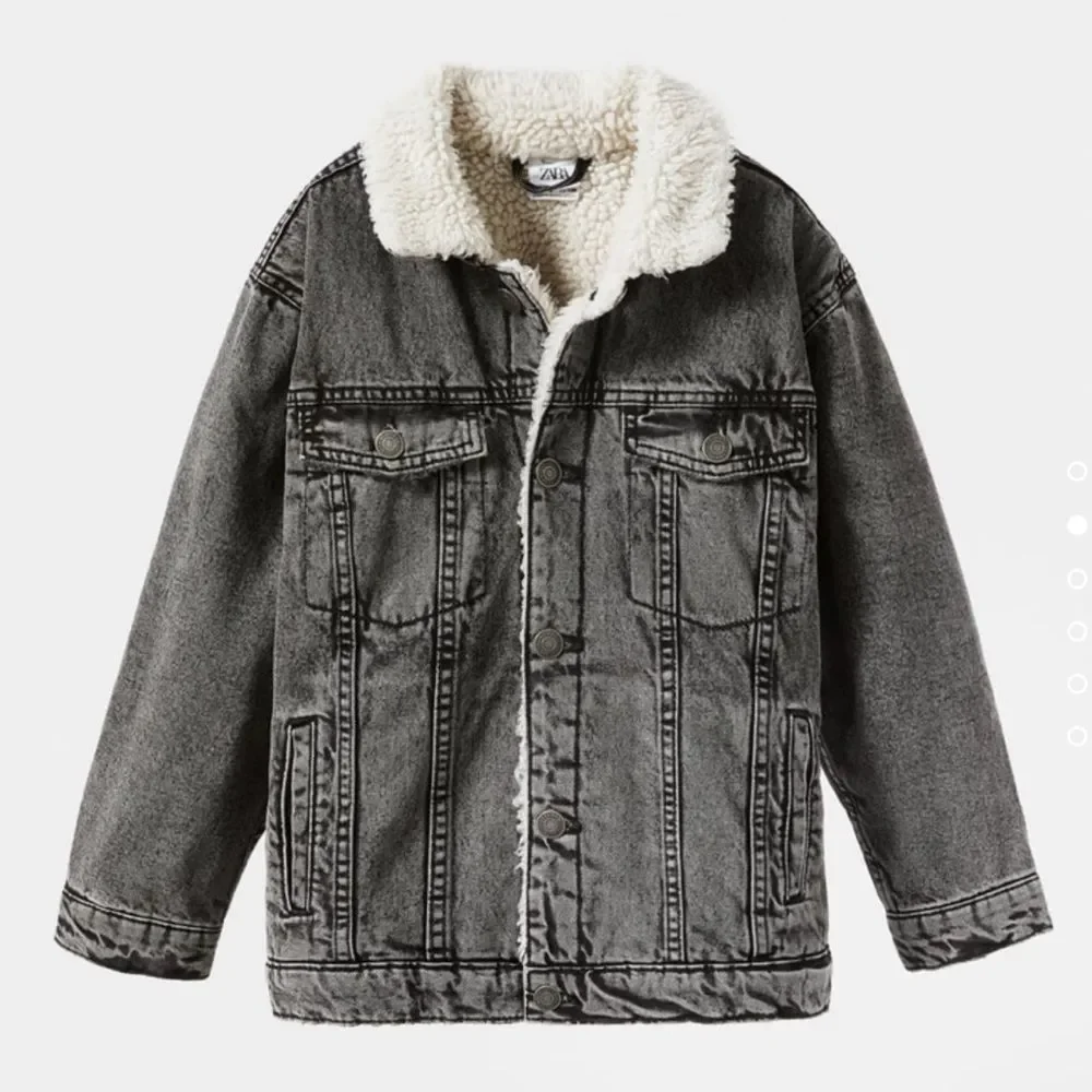 NWOT Zara Kids/Boys Fleece Trim Denim Jacket Size 13-14 Y - Picture 2 of 6